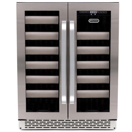 Whynter Seamless Stainless Steel Door Dual Zone Built-in Wine Refrigerator BWR-401DS